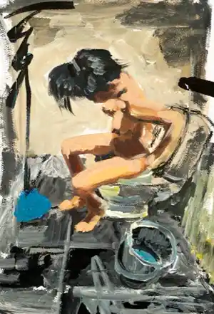 Peter Klashorst - Toilet Lady II verkocht voor € 110!