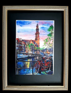 Elena Polyakova - Uitzicht naar Westerkerk in Amsterdam kopen? Bied vanaf 40!
