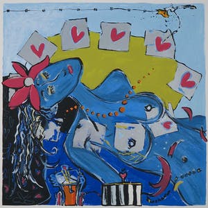 Miriam Slaats - Zeefdruk, Bezieling van een vrouw kopen? Bied vanaf 1!