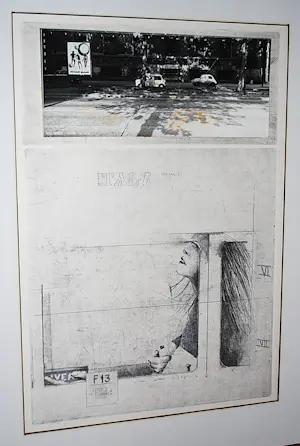 Rolf Weijburg - Detail in Italië (Milaan) -ets 1/10 en fotocollage -zeer vroeg werk (1980) kopen? Bied vanaf 100!