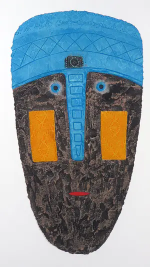 Alain Berck Vitz - Carborundum op geschept papier, Blue man - Ingelijst kopen? Bied vanaf 50!