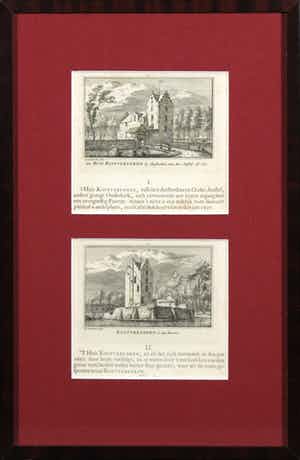 Abraham Rademaker - Gravure, Huis Kostverloren - Ingelijst verkocht voor € 35!