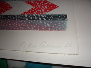 Jan Cremer - Zeefdruk. "Sneeuw". kopen? Bied vanaf 175!