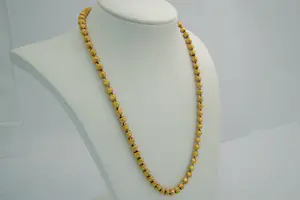 53 - Sierlijk en massief 18 Krt gouden kogel of balletjes collier - gematteerd kopen? Bied vanaf 1700!