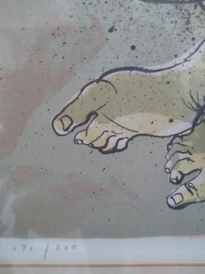 Guy Renne - (1925-1990)-litho verliefd koppel, fijntjes weergegeven. kopen? Bied vanaf 135!