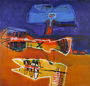 Geert Vrijdag - Olieverf op doek, Z.T. Abstracte compositie (Groot) kaufen? Bieten Sie von 200!
