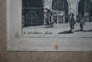 Zacharias Webber (II) - Oostindisch Huis, Amsterdam - 17e eeuwse gravure kopen? Bied vanaf 50!