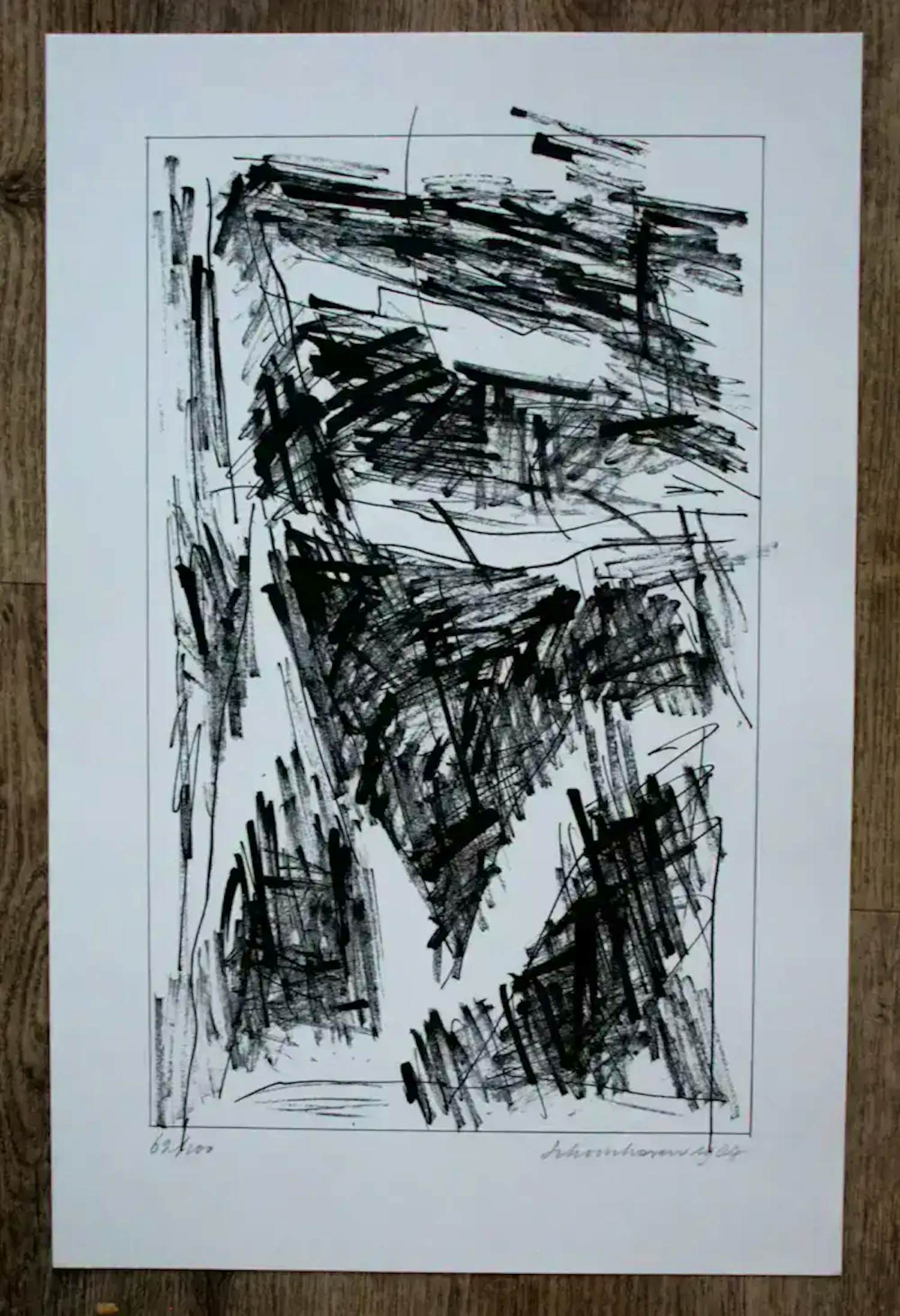 Buy Jan Schoonhoven - Zeefdruk: Formatie H? Bid from 250!
