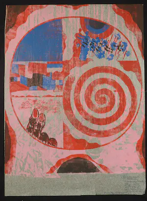 Jef Diederen - Houtsnede, Lot met twee proefdrukken kopen? Bied vanaf 1!