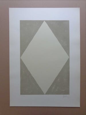 Dan Van Severen - GEOMETRISCHE ABSTRACTIE / KLEURLITHO / 70x50cm / SIG / 1975 kopen? Bied vanaf 45!