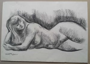 Klaas Pijlman - Naakt. Liggende vrouw. kopen? Bied vanaf 10!