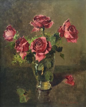 Henri van Os-Delhez - C3892-1 - Stilleven met rozen kopen? Bied vanaf 250!