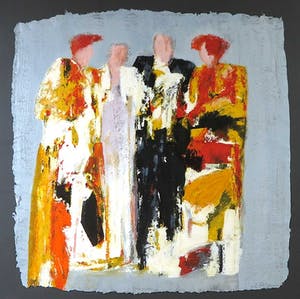 Wil Willemsen - Zeefdruk op geschept papier, Intermezzo - Ingelijst kopen? Bied vanaf 70!