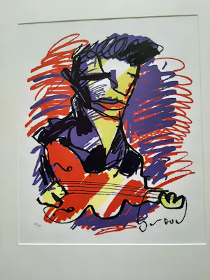 Herman Brood - Zeefdruk - Elvis kopen? Bied vanaf 275!