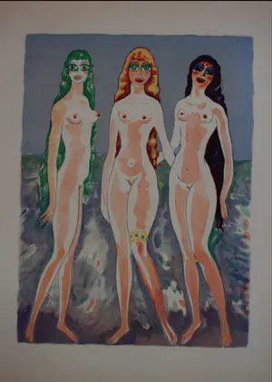Kees van Dongen - Houtgravure - Les Femmes Colombes kopen? Bied vanaf 50!