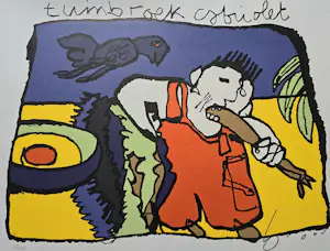 Herman Brood - Tuinbroek Cabriolet - handgesigneerd - 250 ex kopen? Bied vanaf 1!