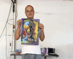 Peter Klashorst - Gemengde techniek - Handgesigneerd !!! kopen? Bied vanaf 80!