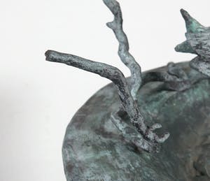 Phonse van Daalen - Groot bronzen vogelbad met vogels op tak kopen? Bied vanaf 1000!