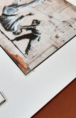 Banksy - Banksy (1974) - FCK PTN! Banksy framed-Complete set kopen? Bied vanaf 120!