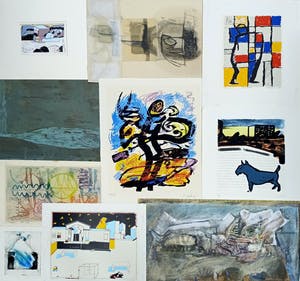 Jules Bekker - en vele andere! - Groot lot met 39 werken op papier kopen? Bied vanaf 50!