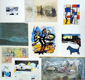 Jules Bekker - en vele andere! - Groot lot met 39 werken op papier verkocht voor € 50!