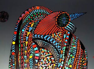 Ovadia Alkara - untitled - silver foil bird kopen? Bied vanaf 1!