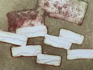 Jan Montyn - kleurenets | 'Drijvende landen' | 1988 kopen? Bied vanaf 1!