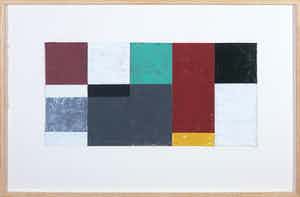 Henri Plaat - Gouache, Zonder titel - Ingelijst verkocht voor € 80!