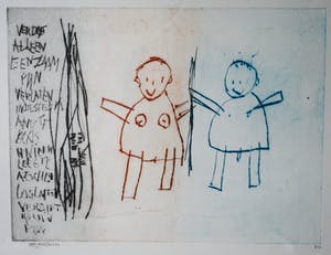 Nicolle Meijlink - Hij en Zij - droge naald ets - oplage nr 1 uit slechts 6 ex. kopen? Bied vanaf 50!