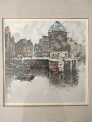 Henry Cassiers - Haarlemmersluis en Lutherse kerk te Amsterdam kopen? Bied vanaf 40!