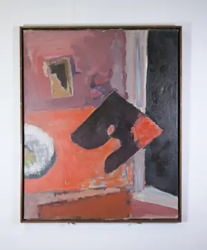 Alfons de Miranda - Olieverf op doek, Nachtelijk atelier - Ingelijst kopen? Bied vanaf 80!