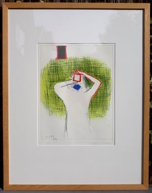 Roger Raveel - De fotografe, aquatint ets (netjes ingelijst) kopen? Bied vanaf 750!