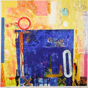 Jos Verwiel - Zeefdruk op geschept papier, Kionas verkocht voor € 1!