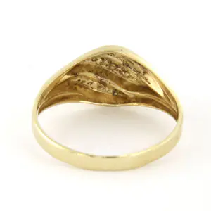 14k geel gouden ring met single cut geslepen diamant tot. 0.01ct – F/G - VS/SI kopen? Bied vanaf 160!