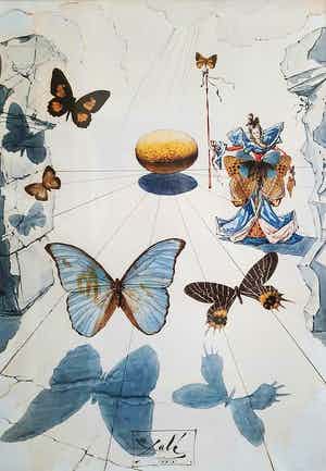 Niet of onleesbaar gesigneerd - Salvador Dalí - Print van Christies London verkocht voor € 1!