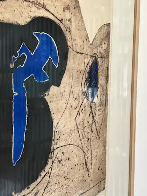 Cees Kortlang - Ets, Abstracte voorstelling in Blauw "Cold Blue" - Ingelijst 2/10 kopen? Bied vanaf 75!