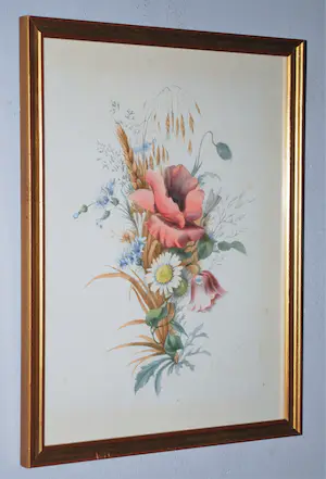 Pauline Girardin - Kleurenlitho wilde bloemen, 19e eeuw, handgesigneerd kopen? Bied vanaf 35!