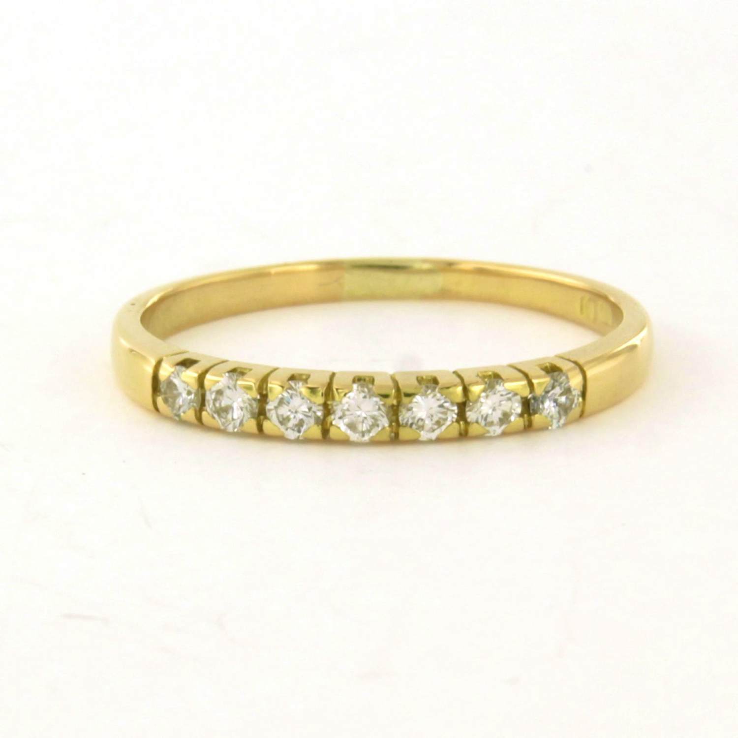 18k geelgouden ring met briljant geslepen diamant tot. 0.24ct – F/G - VS/SI kopen? Bied vanaf 210!