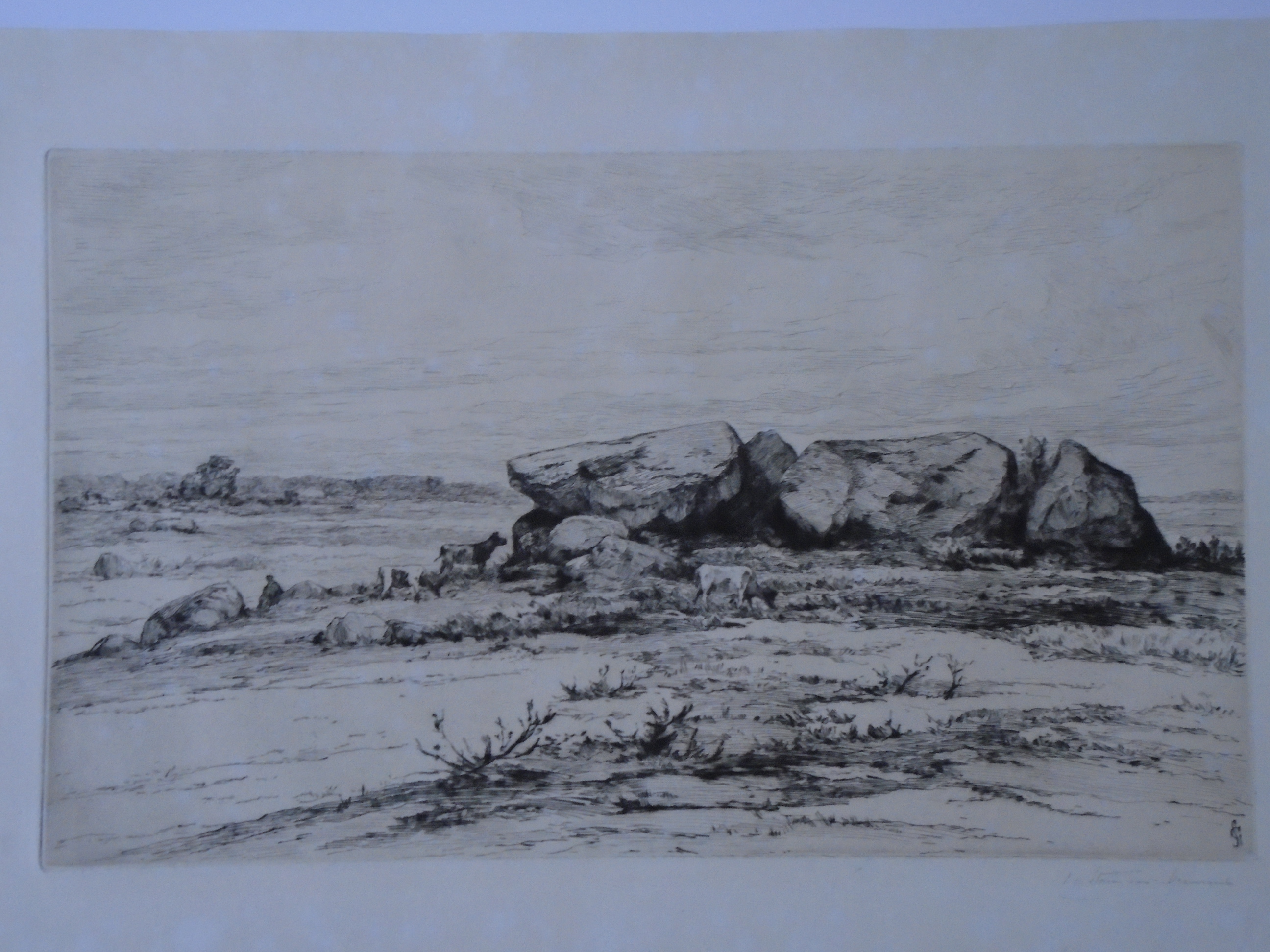 Carel Nicolaas Storm van 's-Gravesande - Landschap met koeien bij hunebed kopen? Bied vanaf 50!