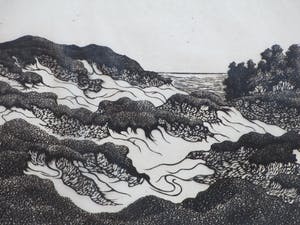 Antonius Hubertus Nordberg - Duinen - Houtsnede kopen? Bied vanaf 1!