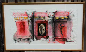 Gerti Bierenbroodspot - grote ingelijste aquarel - 1990 kopen? Bied vanaf 1000!