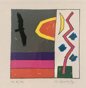 Harrie Gerritz - Abstract landschap kopen? Bied vanaf 40!