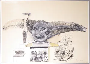 Anton Constantin Sevtov - Gemengde techniek op papier, Zonder titel - Ingelijst kopen? Bied vanaf 1!