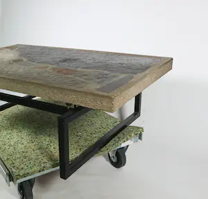 Paul Kingma - Salontafel met natuurstenen blad (Zwaar!) kopen? Bied vanaf 350!