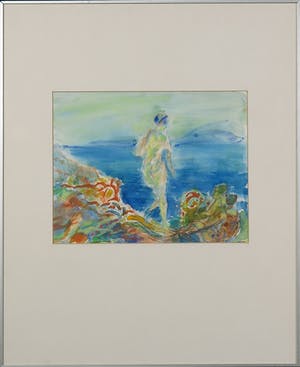 Jaap Kruijff - Aquarel, Côte d'amour - Ingelijst kopen? Bied vanaf 35!