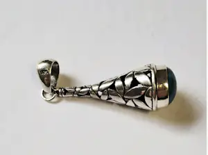 Nieuwe zilveren Byzantijnse Bungel hanger, met Turquoise kopen? Bied vanaf 70!