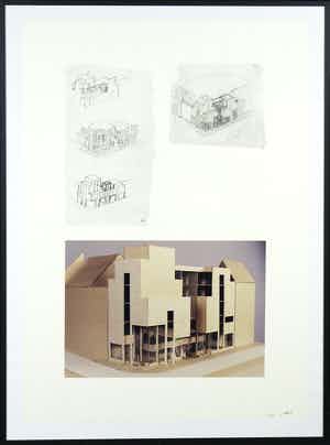 Abel Cahen - Offset en foto, Bibliothèque d'architecte - Ingelijst verkocht voor € 35!