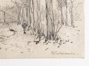 Max Liebermann - Wandelaar langs rivier kopen? Bied vanaf 100!