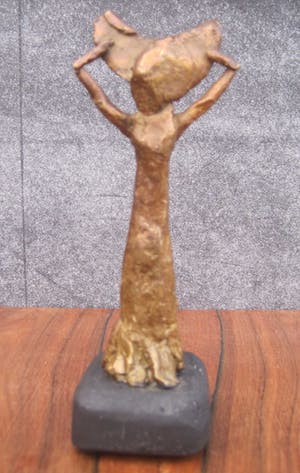 Brons (Onbekend) - Vrouw met hoed. kopen? Bied vanaf 45!