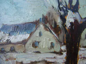 Edmond von Sijben de Maroije - Winterlandschap met knotwilgen. kopen? Bied vanaf 60!